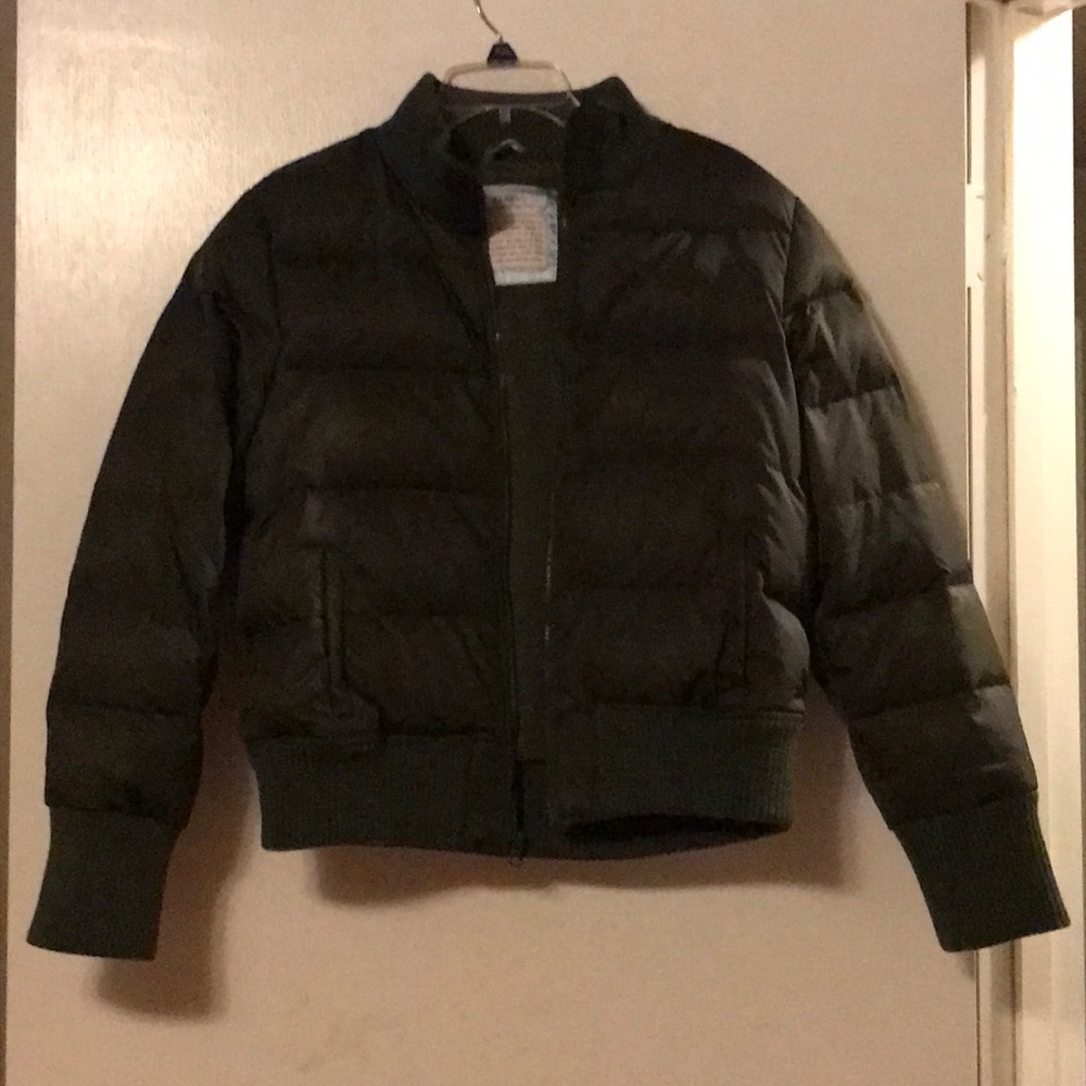 Dark green puffy jacket